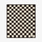 cream and espresso brown checkered blanket