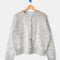 hanging grey mohair button up cardigan