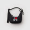 black crescent bag charm with 'I LOVE NY' 