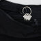 new interior key leash in black medium crescent bag