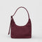 mahogany mini nylon shoulder bag with matching strap and trim