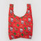 coral standard baggu with western hello kitty with horse, cactus, lasso, and star print