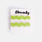 set of 2 green squiggle hair clips