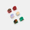 set of 6 multicolored reversible mini hair claws