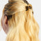 model wearing mini brown and black leopard print hair claw