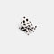 double sided mini claw with white and black polka dots and black and white stripes
