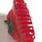 bottom view of red mega strawberry hair claw