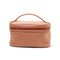 rust colored vegan leather travel case