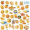 orange holographic stickers