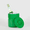 kelly green ice bucket with bottle in ice in the inside