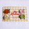packaged round honey brown, round matcha with carved lines, heart-shaped cream shell, and flower-shaped pastel pink.