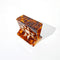 side view of tortoise quilt square shaped XL hair claw