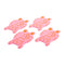 pink tiger coasters with orange face and body outline