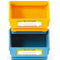 yellow pile up caddy stacked on a light blue caddy