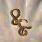 thick gold figure eight earrings