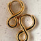 thick gold figure eight earrings