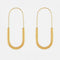 gold paperclip hoop earrings