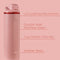 lid locking mechanism, double wall stainless steel, cup holder friendly, and rubber base