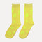 yellow crew socks with neon yellow abstract floral print