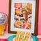 colorful cut cake print in a frame