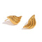 gold wavy stud earrings