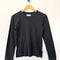 charcoal pointelle long sleeve tee on a hanger