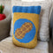 peanut butter shaped tufted throw pillow