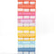 colorful tumbling book game with wooden pieces that looks like book covers