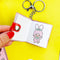 interior sticker inside of  Monchhichi Mini Stickerbook Keychain