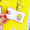 interior sticker inside of  Monchhichi Mini Stickerbook Keychain