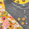 set of 6 1" tortoise shell quilt star round buttons on clothing