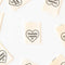 up close of set of 8 cream cotton sewing labels that say 'thanks i made it' inside a heart