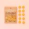 set of 10 yellow 5/8" small buttons