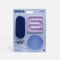 packaged set of three blue tone textured sensory stickers