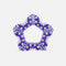 various shades of purple and mint mini magnet fidget toy in a star design