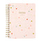 light pink and colorful grid notebook with gold foil 'professional overthinker - it will be okay' across the front