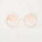 white oversized flower shaped sunglasses with pink lenses