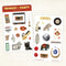 set of 2 sticker sheets with realistic magic themes