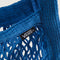 close up royal blue mesh market bag