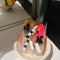 clear bar soap with colorful striped pieces inside