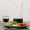 Clear Pour Over Carafe on a table with matching glass