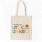 canvas 'i break for little libraries' tote bag