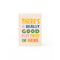 book shaped de-stress ball with 'there's a really good plot twist in here' on the front and spine