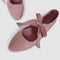 ballerina pink tie ballet flat