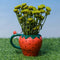 12 oz. strawberry ceramic mug with 3D snail on the handle with flowers inside