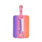 purple, pink and orange ombre 'emotional baggage' luggage tag