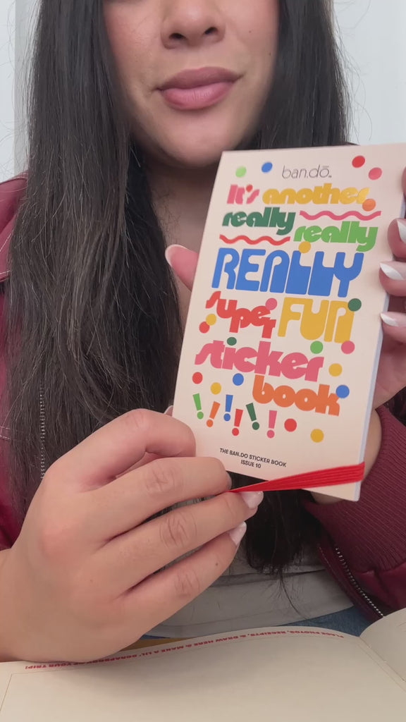 model showing interior of sticker book