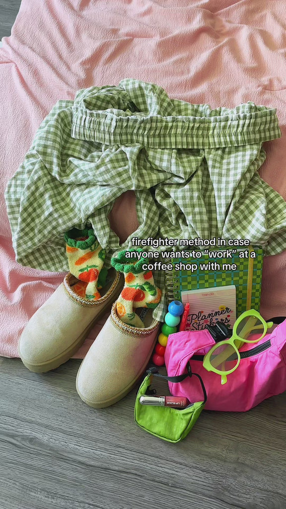 veggie socks inside of slippers