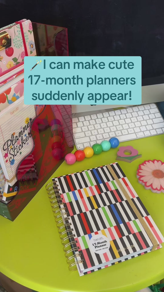 model making different 17-month planners appear