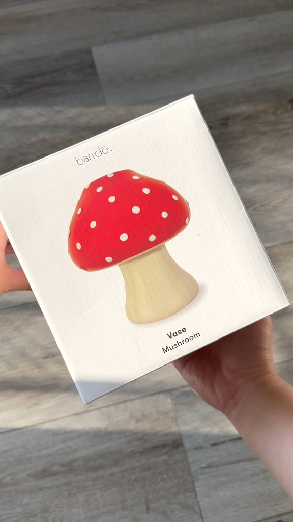 unboxing the mushroom vase